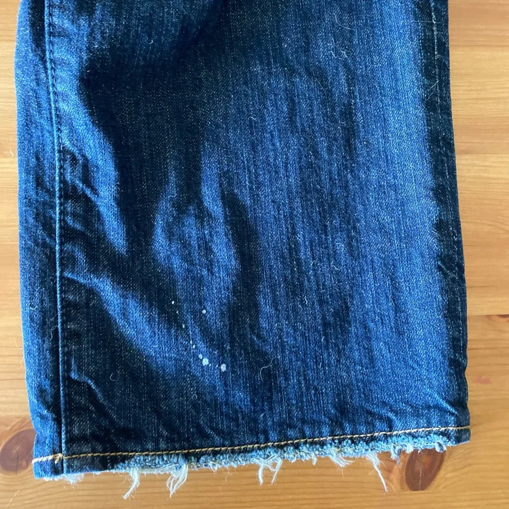 Akoo Straight Leg Relaxed Paint Splatter Distressed Jeans Size 44